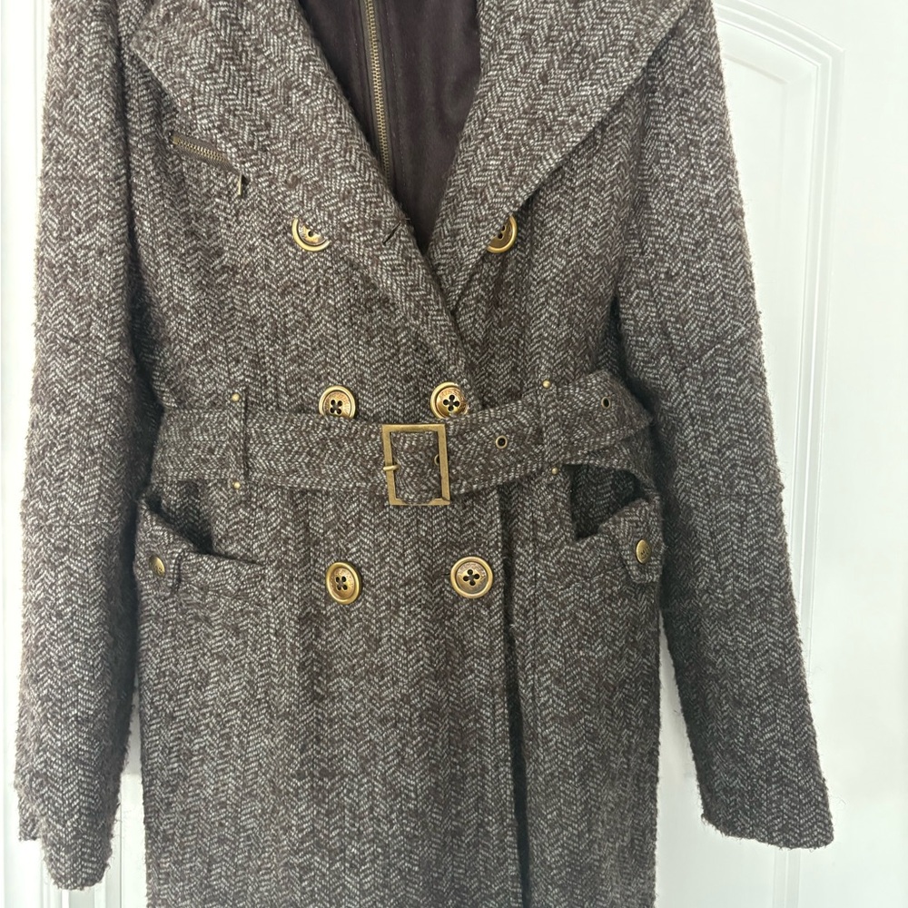 Miss Sixty Brown Trench Coat Timeless Design